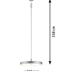LED-riippuvalaisin kiskoon Paulmann URail Hildor, 3000K, himmennettävä, mattakromi
