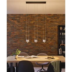 LED-riippuvalaisin Paulmann Aldan, 2700K, himmennettävä, musta/harjattu alumiini