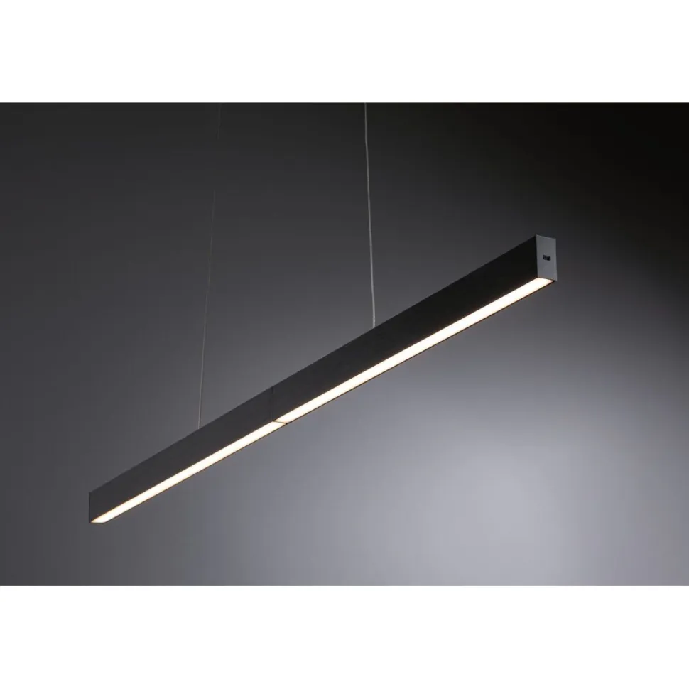 LED-riippuvalaisin Paulmann Aptare säädettävä leveys ja korkeus 2700K 2050lm/2050lm 2x16.5/16.5W liikeohjattava himmennettävä harjattu alumiini