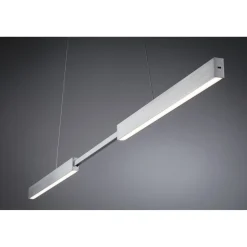 LED-riippuvalaisin Paulmann Aptare säädettävä leveys ja korkeus 2700K 2050lm/2050lm 2x16.5/16.5W liikeohjattava himmennettävä harjattu alumiini