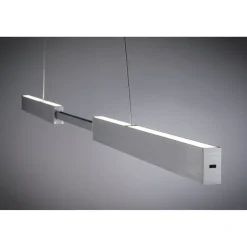 LED-riippuvalaisin Paulmann Aptare säädettävä leveys ja korkeus 2700K 2050lm/2050lm 2x16.5/16.5W liikeohjattava himmennettävä harjattu alumiini