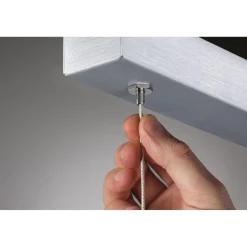 LED-riippuvalaisin Paulmann Aptare säädettävä leveys ja korkeus 2700K 2050lm/2050lm 2x16.5/16.5W liikeohjattava himmennettävä harjattu alumiini