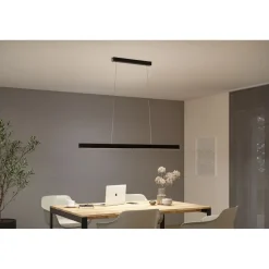 LED-riippuvalaisin Paulmann Aptare säädettävä leveys ja korkeus 2700K 2050lm/2050lm 2x16.5/16.5W liikeohjattava himmennettävä harjattu alumiini