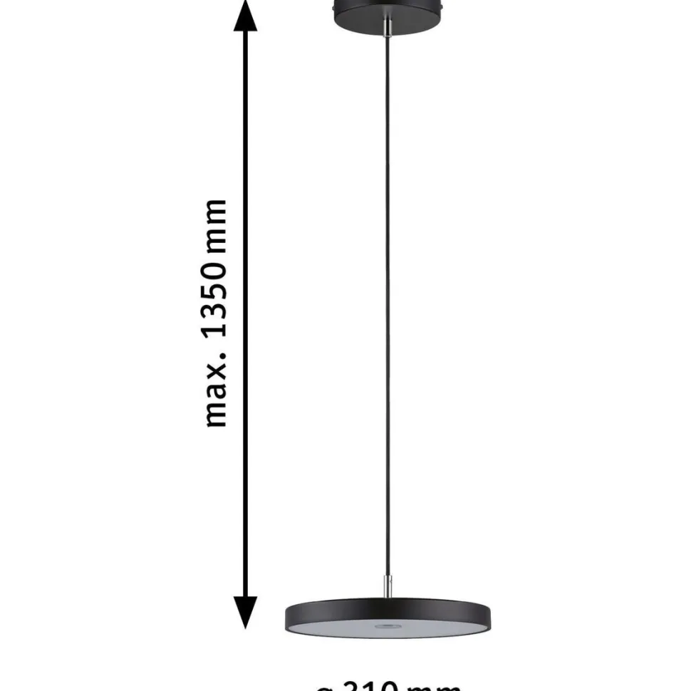LED-riippuvalaisin Paulmann Hildor, 17W, himmennettävä, mattamusta