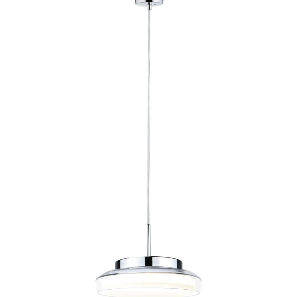 LED-riippuvalaisin Paulmann Luena, IP44, lasi/kromi