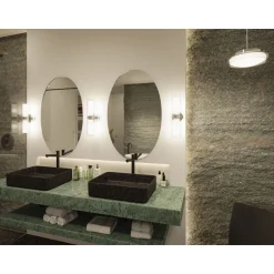 LED-riippuvalaisin Paulmann Luena, IP44, lasi/kromi