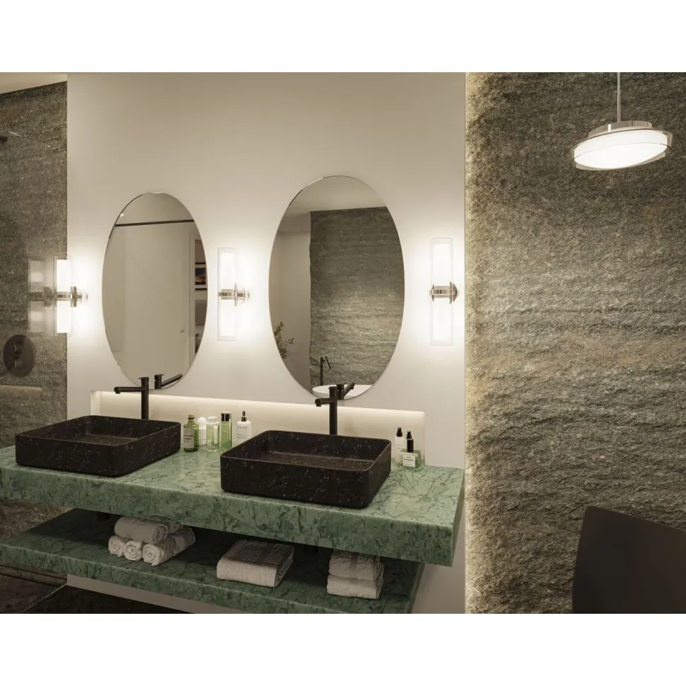 LED-riippuvalaisin Paulmann Luena, IP44, lasi/kromi