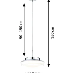 LED-riippuvalaisin Paulmann Luena, IP44, lasi/kromi
