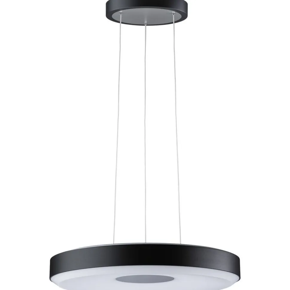 LED-riippuvalaisin Paulmann Puric Pane, 2700K, himmennettävä, musta/harmaa