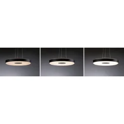 LED-riippuvalaisin Paulmann Puric Pane, 2700K, himmennettävä, musta/harmaa