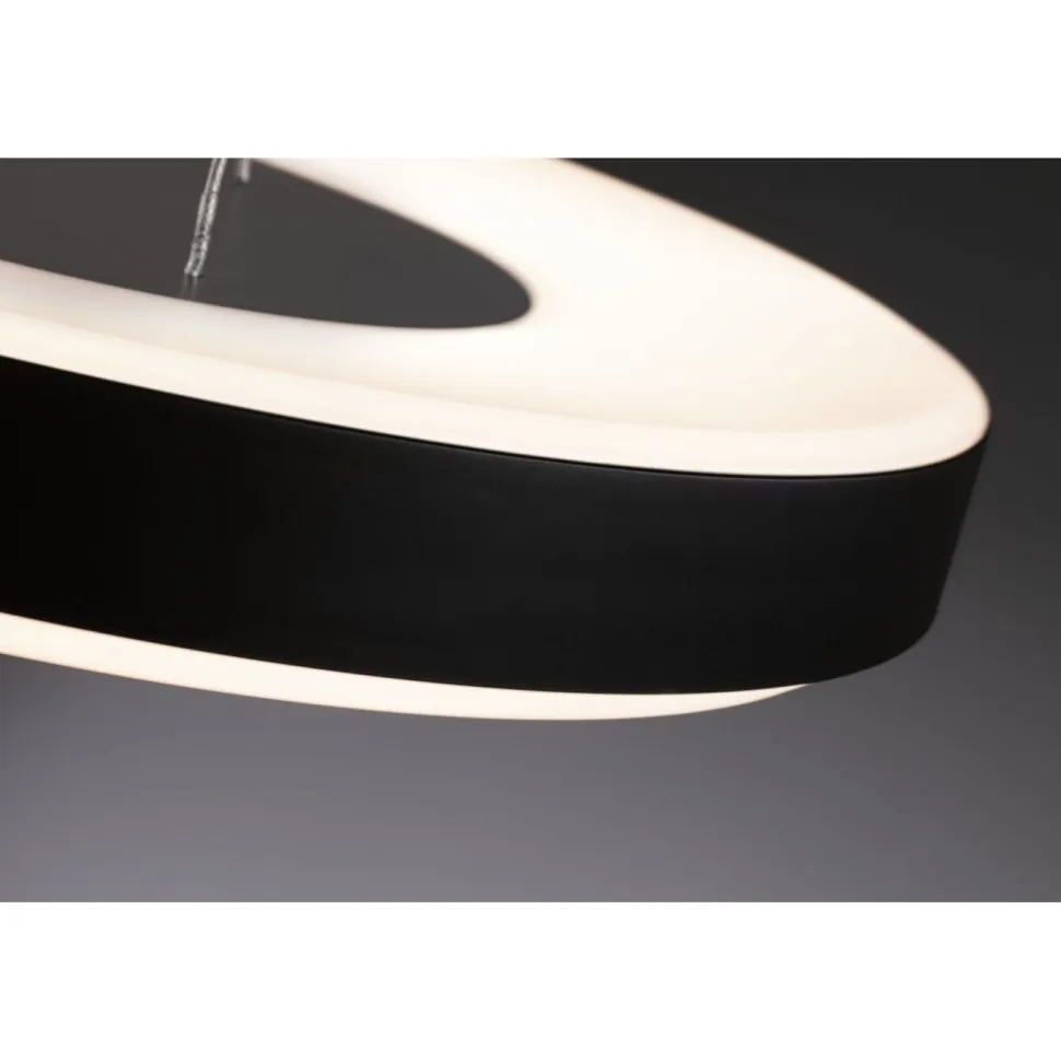 LED-riippuvalaisin Paulmann Puric Pane, 2700K, himmennettävä, musta/harmaa