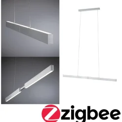 LED-riippuvalaisin Paulmann Smart Home Zigbee 3.0 Aptare, säädettävä, RGBW+, himmennettävä, 1920lm/1920lm, 2x16W, harjattu musta