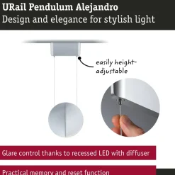 LED-riippuvalaisin Paulmann URail Alejandro 800lm 10W 4000K 3-Step-Dim himmennettävä valkoinen