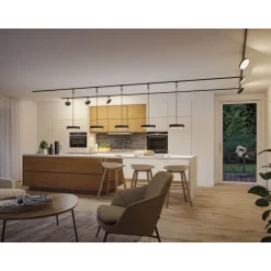 LED-riippuvalaisin Paulmann URail Smart Home Zigbee 3.0 Hildor, Ø31cm, 510lm, 10W, RGBW+, himmennettävä, 230V, mattamusta