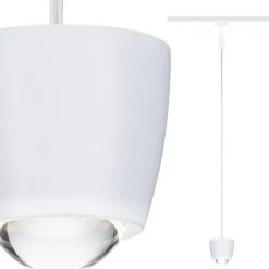 LED-riippuvalaisin Paulmann URail Smart Home Zigbee 3.0 Tyros, Ø10cm, 200lm, 4.5W, RGBW+, himmennettävä, 230V, signaalivalkoinen