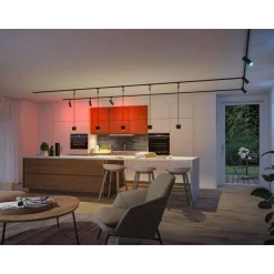 LED-riippuvalaisin Paulmann URail Smart Home Zigbee 3.0 Tyros, Ø10cm, 200lm, 4.5W, RGBW+, himmennettävä, 230V, signaalivalkoinen