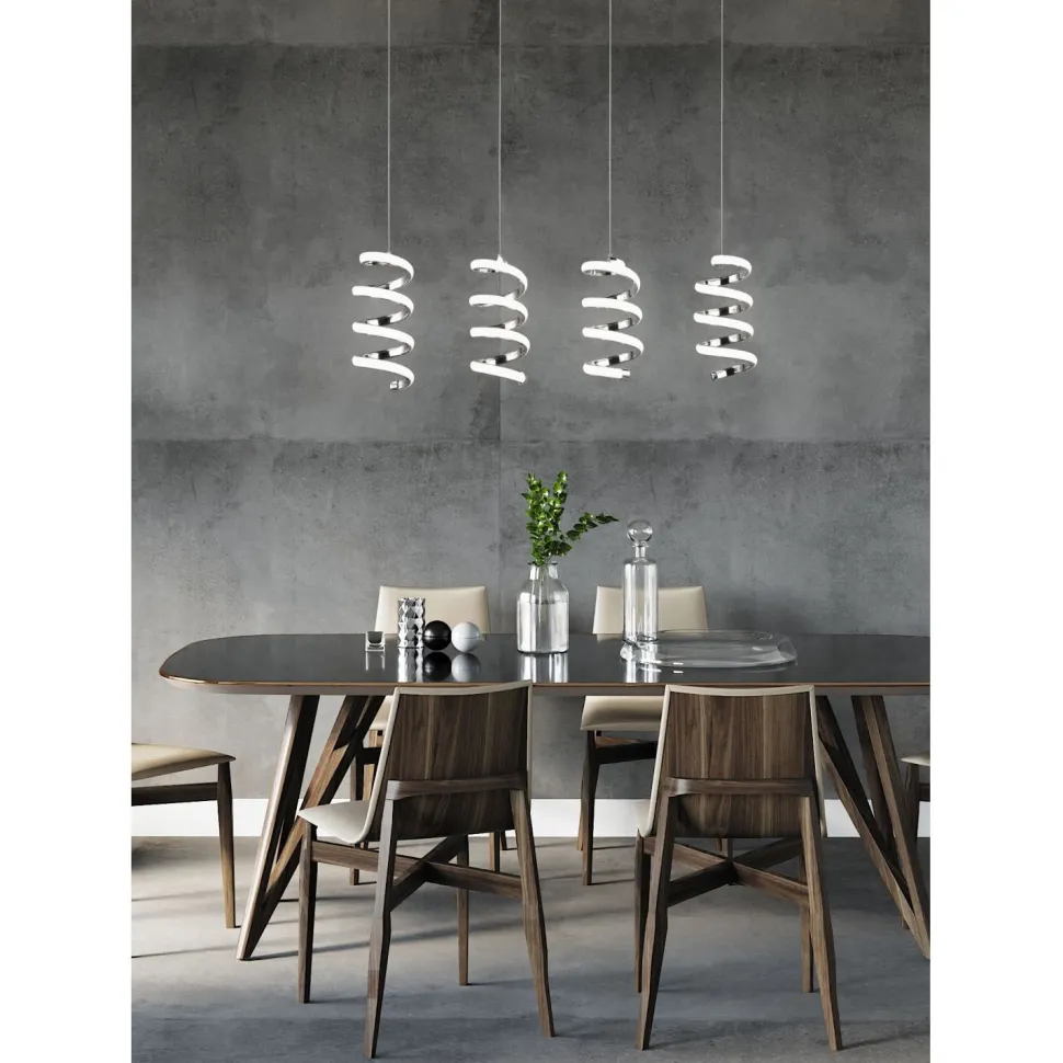 LED-riippuvalaisin Trio Laola, 4-os, kromi, 4000K