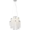 LED-riippuvalaisin Trio Pomp, 38cm, kromi/kirkas