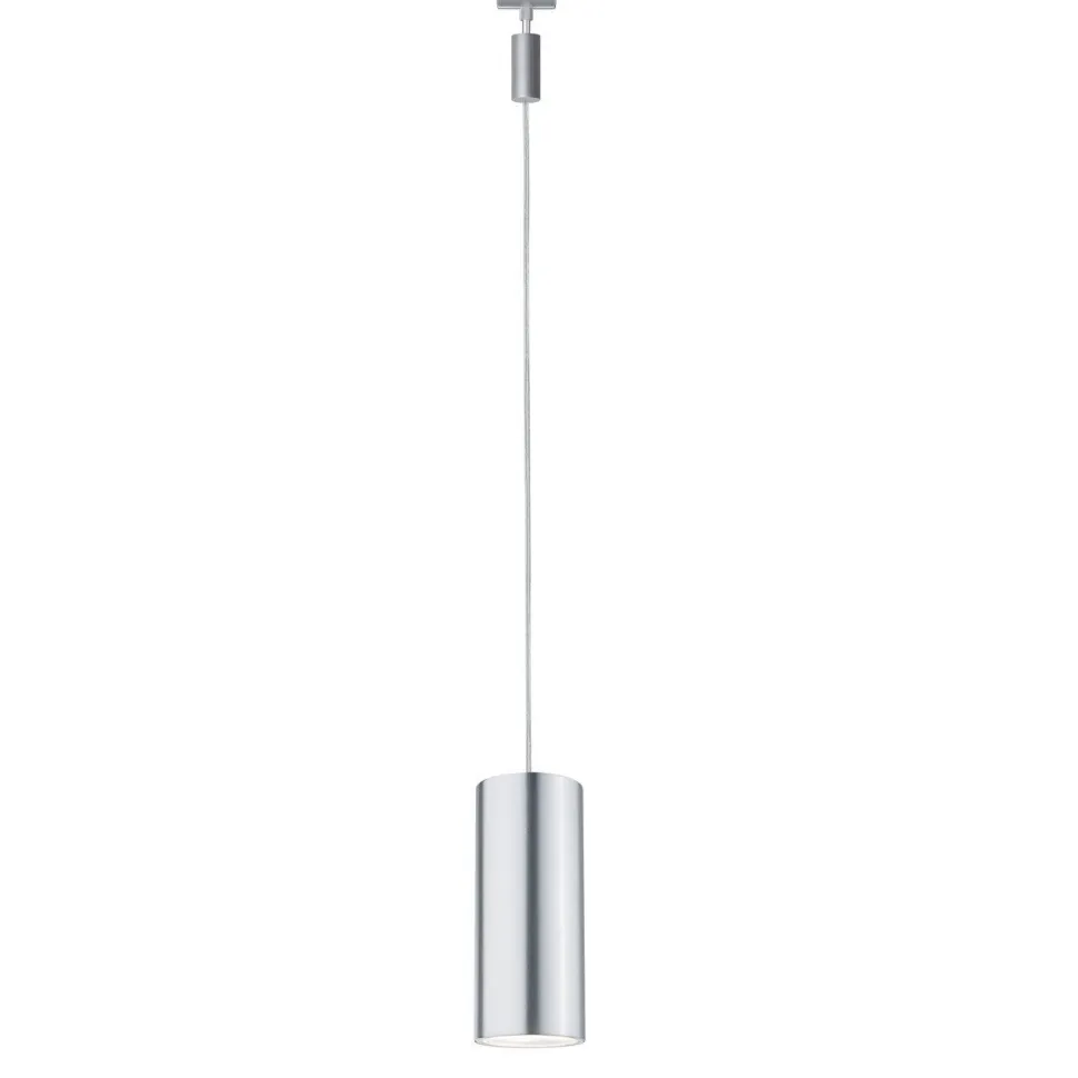 LED-riippuvalaisin URail Barrel Ø 85x170 mm mattakromi/alumiini