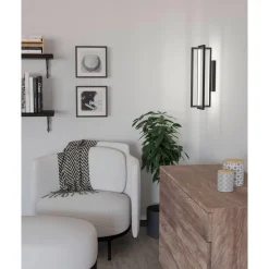 LED-Seinävalaisin Eglo Siberia 15.5W 16x19x30cm kaukosäädin musta/valkoinen