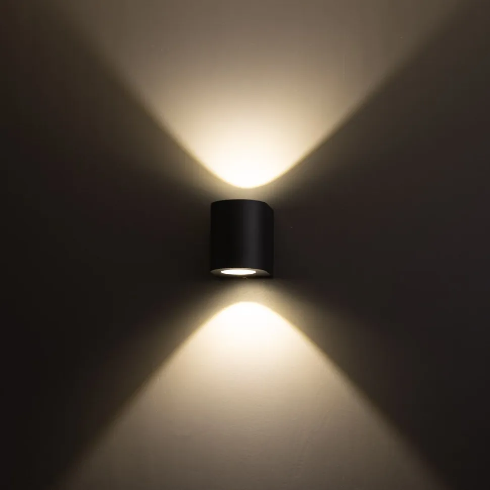 LED-seinävalaisin FTLIGHT Diva, 2x5W, 4000K, 105x105x90mm, musta