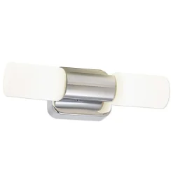 LED-seinävalaisin Limente Joki 225x70x70 mm 2-osainen kromi valkoinen