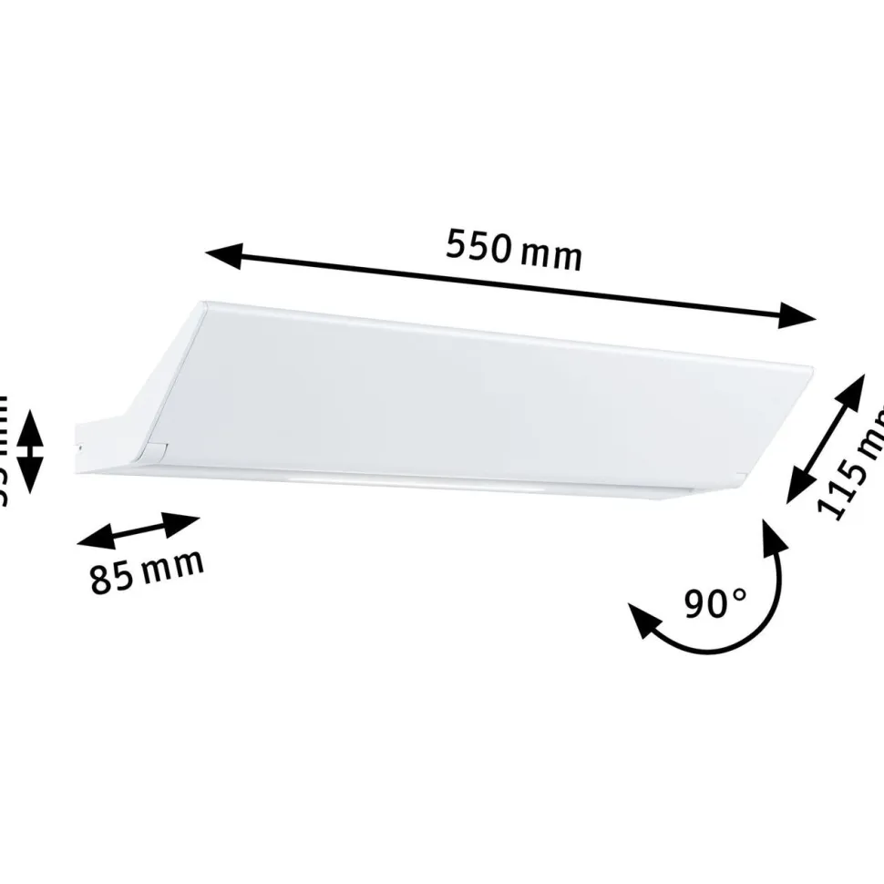 LED-seinävalaisin Paulmann Ranva, Smart Home Zigbee 3.0, säädettävä värilämpötila, himmennettävä, mattavalkoinen