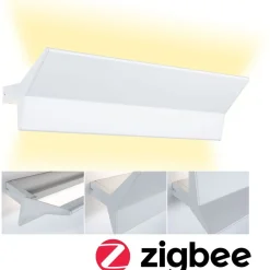 LED-seinävalaisin Paulmann Stine, Smart Home Zigbee 3.0, säädettävä värilämpötila, himmennettävä, mattavalkoinen