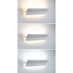 LED-seinävalaisin Paulmann Stine, Smart Home Zigbee 3.0, säädettävä värilämpötila, himmennettävä, mattavalkoinen