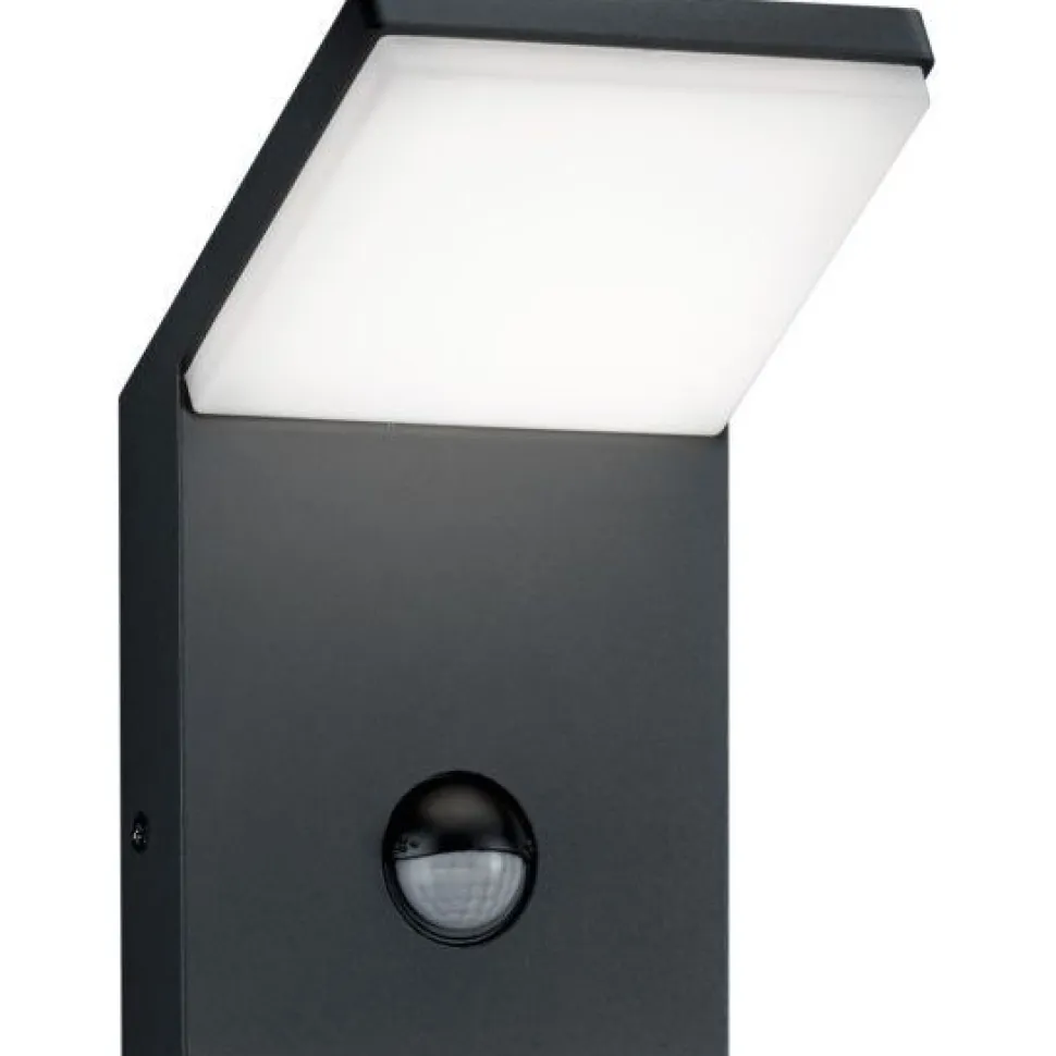 LED-seinävalaisin Pearl 100x105x160 mm antrasiitti liiketunnistimella