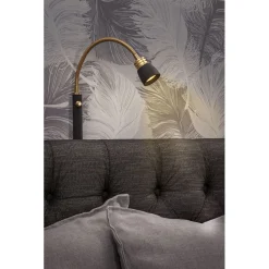 LED-seinävalaisin Aneta Lighting Eketorp himmentimellä musta