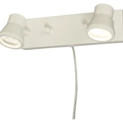 LED-seinävalaisin Aneta Lighting Pluto 2-osainen, valkoinen