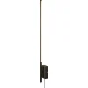 LED-seinävalaisin Aneta Lighting Stecco, 65cm, musta