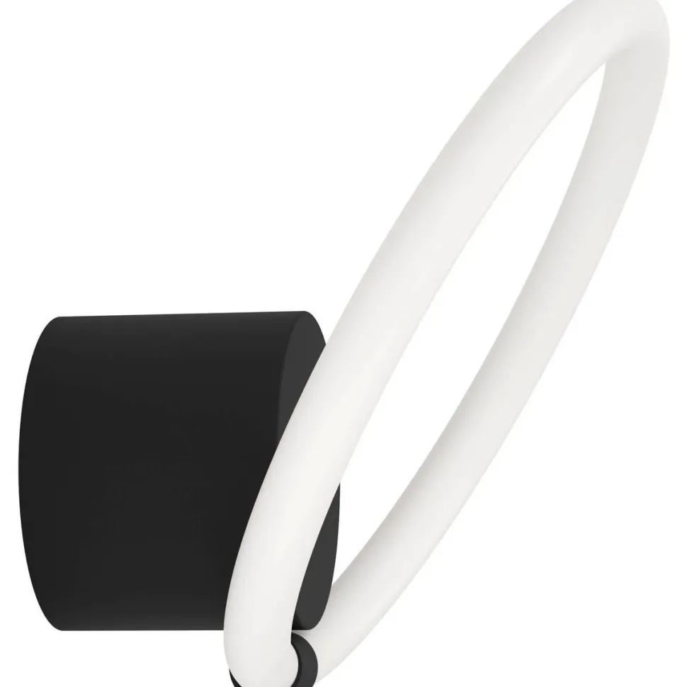 LED-Seinävalaisin Eglo Caranacoa 11.5W Ø26cm musta/valkoinen