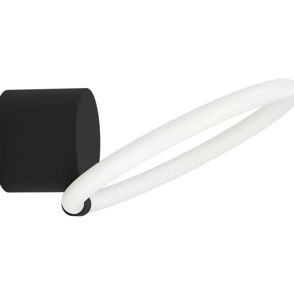 LED-Seinävalaisin Eglo Caranacoa 11.5W Ø26cm musta/valkoinen