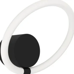 LED-Seinävalaisin Eglo Caranacoa 11.5W Ø26cm musta/valkoinen