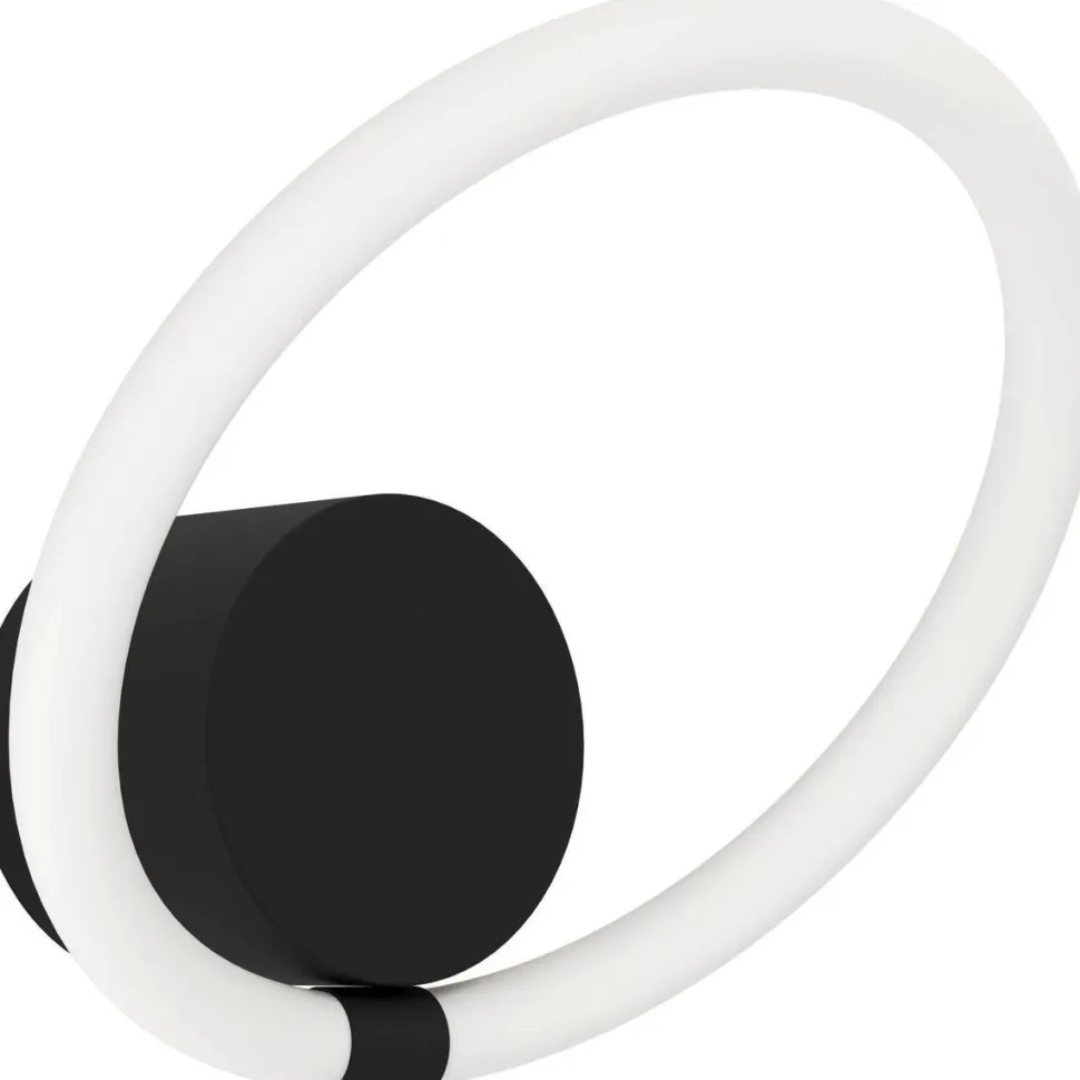 LED-Seinävalaisin Eglo Caranacoa 11.5W Ø26cm musta/valkoinen
