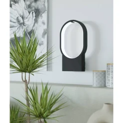 LED-Seinävalaisin Eglo Codriales 10.8W 18x32cm musta/valkoinen