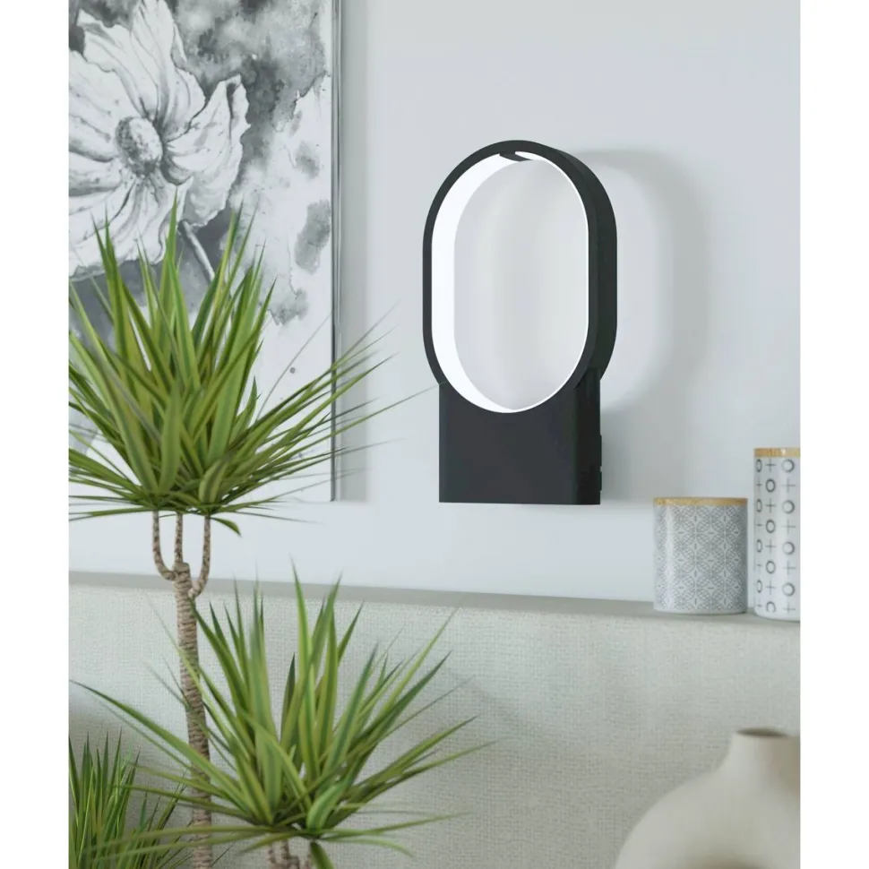 LED-Seinävalaisin Eglo Codriales 10.8W 18x32cm musta/valkoinen