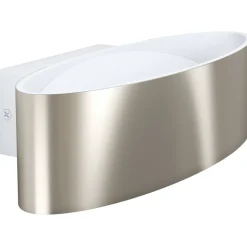 LED-Seinävalaisin Eglo Maccacari 27x7,5cm harjattu teräs/valkoinen