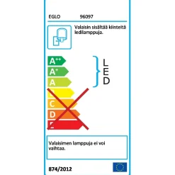 LED-seinävalaisin Eglo Pertini kromi 96097