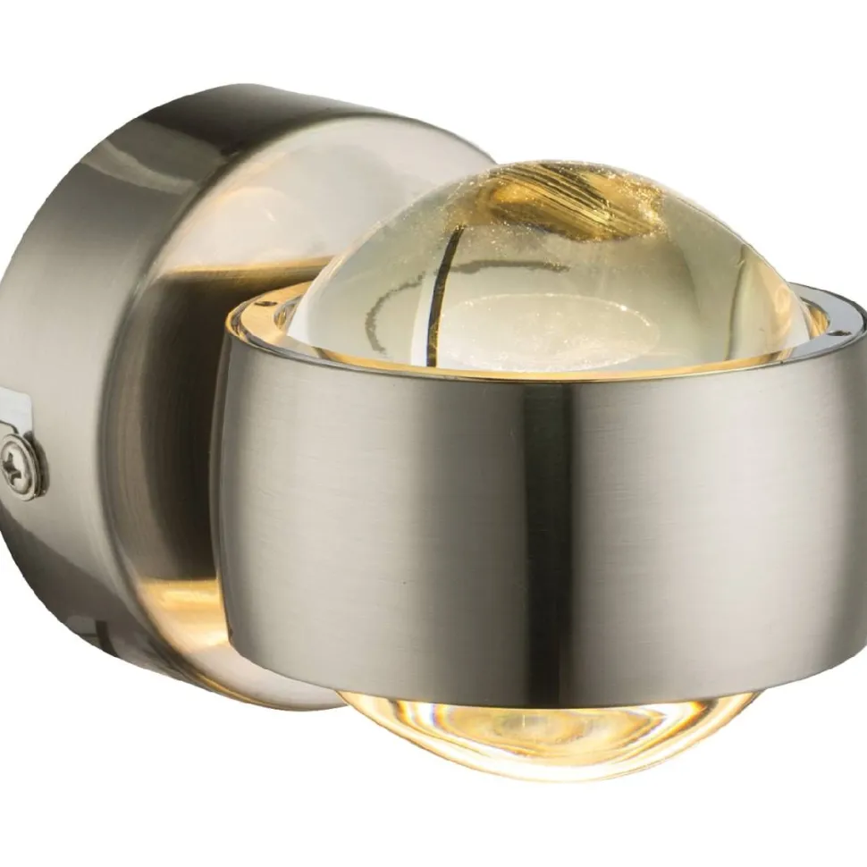 LED-seinävalaisin Globo Randi 2x3W matta nikkeli