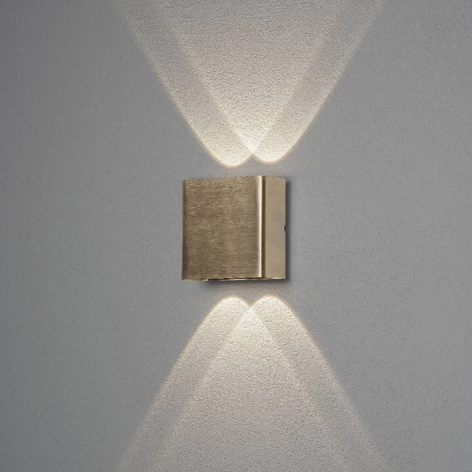 LED-seinävalaisin Konstsmide Chieri 2x2W messinki