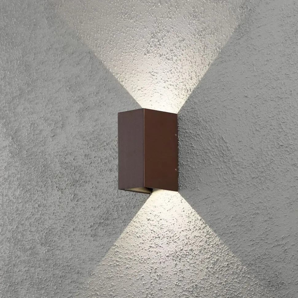 LED-seinävalaisin Konstsmide Cremona 7940-970, 2x3W, High Power, ruoste