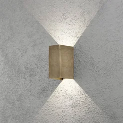 LED-seinävalaisin Konstsmide Cremona 2x3W messinki