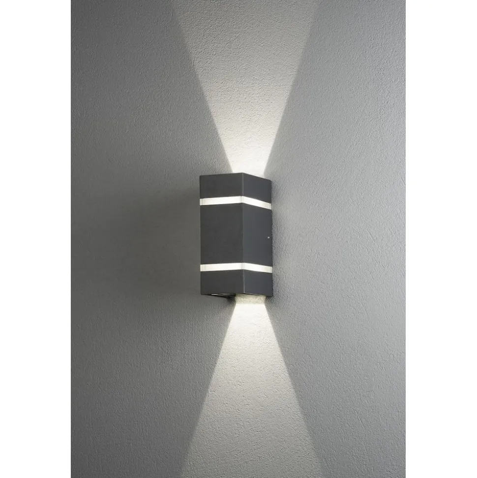 LED-Seinävalaisin Konstsmide Cremona 7998-370 2x3W tummanharmaa