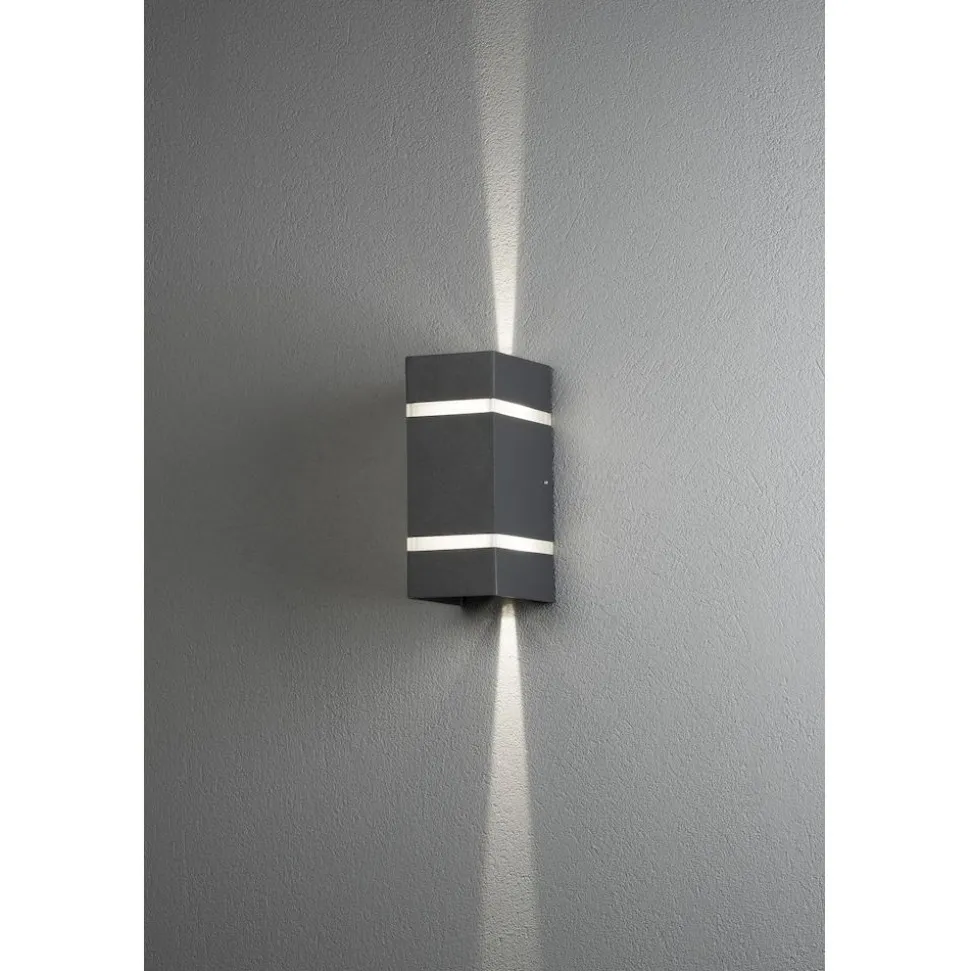 LED-Seinävalaisin Konstsmide Cremona 7998-370 2x3W tummanharmaa