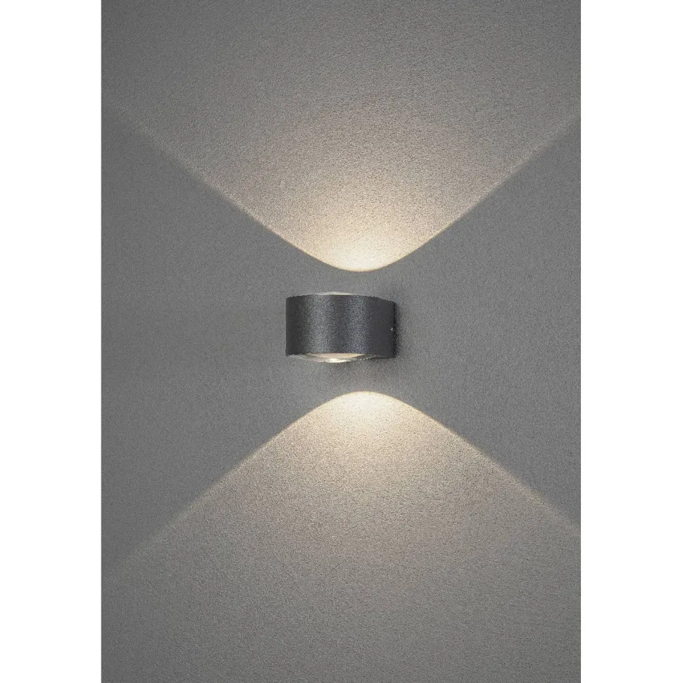 LED-seinävalaisin Konstsmide Gela 2x6W ylös/alas antrasiitti