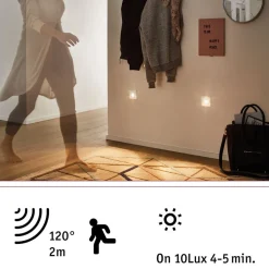 LED-Seinävalaisin liiketunnistimella Paulmann Wall 2700K valkoinen