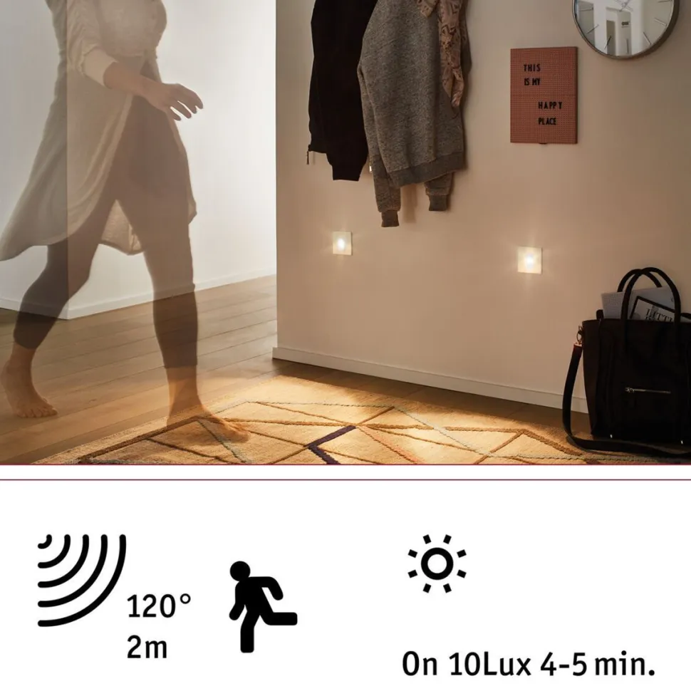 LED-Seinävalaisin liiketunnistimella Paulmann Wall 2700K valkoinen
